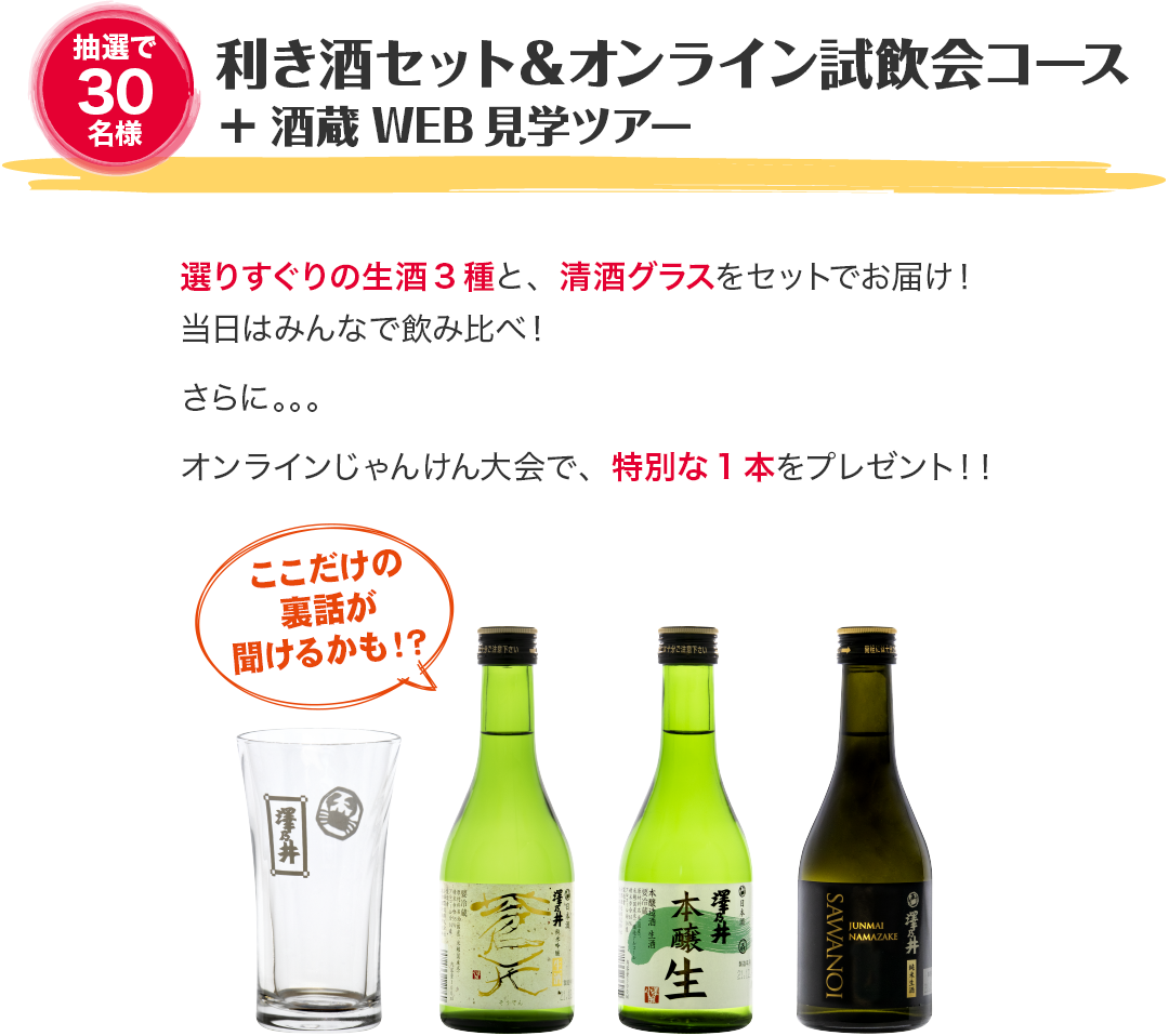 利き酒セット＆オンライン試飲会コース